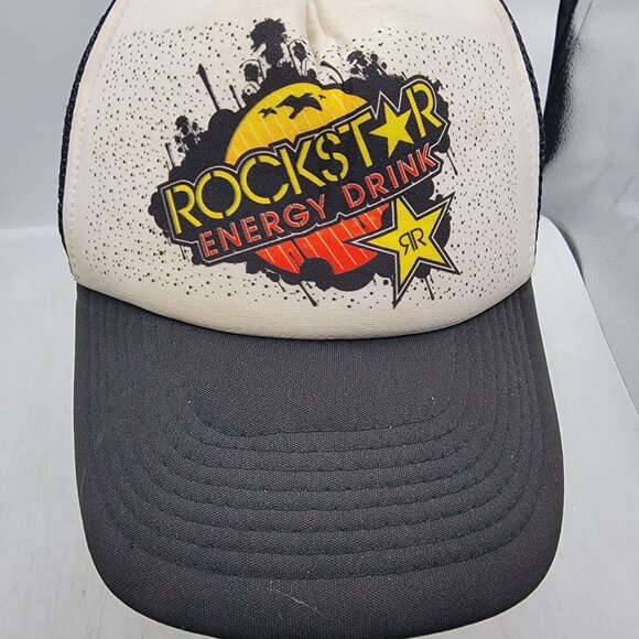 RockStar Energy Drink Trucker Hat Cap Mesh Casual Spell Out Logo Comfort - Picture 5 of 8